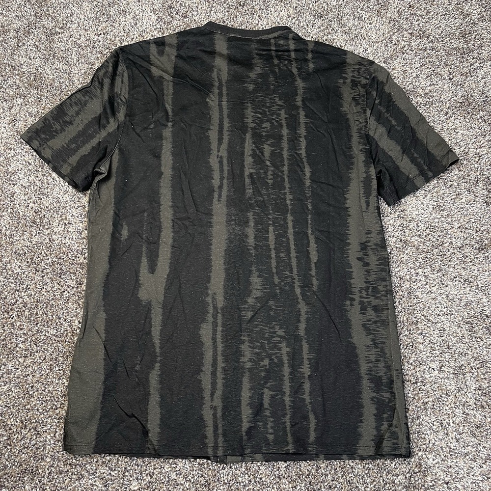 NEW John Varvatos Men Size S Abstract Stripe Linen Blend Button Front Shirt $228 - Picture 7 of 8